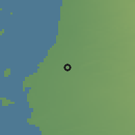 Shaded relief of the 59 km around Dayr as-Sayyid, drawn from the GMTED2010 grid