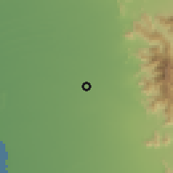 Shaded relief of the 59 km around Dayr Da'ām, drawn from the GMTED2010 grid