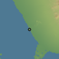 Shaded relief of the 60 km around Đubāb, drawn from the GMTED2010 grid