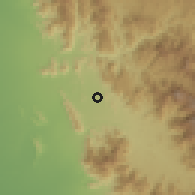 Shaded relief of the 59 km around Duyūr Sālim, drawn from the GMTED2010 grid