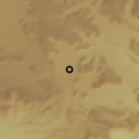 Shaded relief of the 59 km around H̨abbān, drawn from the GMTED2010 grid
