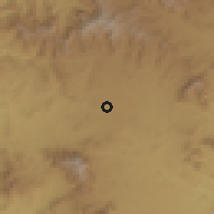 Shaded relief of the 59 km around H̨abīl Aswad, drawn from the GMTED2010 grid