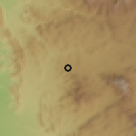 Shaded relief of the 60 km around Hajdah, drawn from the GMTED2010 grid