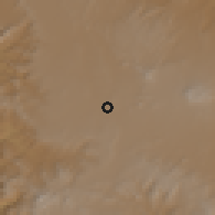 Shaded relief of the 59 km around H̱alaqah, drawn from the GMTED2010 grid