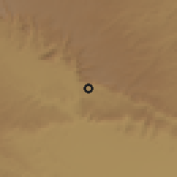 Shaded relief of the 59 km around Iqbah, drawn from the GMTED2010 grid