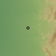 Shaded relief of the 59 km around Labbādah, drawn from the GMTED2010 grid