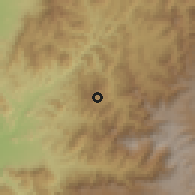 Shaded relief of the 59 km around Mabyan, drawn from the GMTED2010 grid