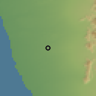 Shaded relief of the 59 km around Mah̨wā al-H̱ulayf, drawn from the GMTED2010 grid