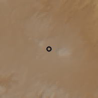 Shaded relief of the 59 km around Marām, drawn from the GMTED2010 grid