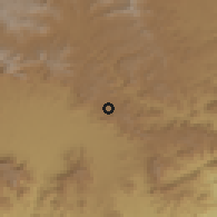 Shaded relief of the 59 km around Maris, drawn from the GMTED2010 grid