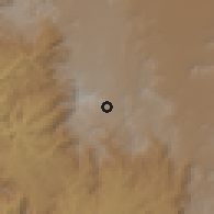 Shaded relief of the 59 km around Matnah, drawn from the GMTED2010 grid