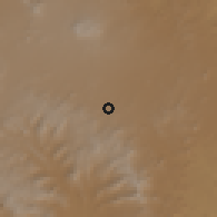 Shaded relief of the 59 km around Māwir, drawn from the GMTED2010 grid