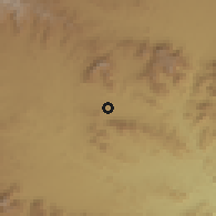 Shaded relief of the 60 km around Māwiyah, drawn from the GMTED2010 grid