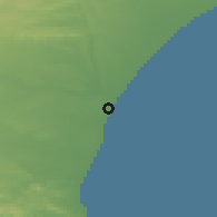 Shaded relief of the 59 km around Muh̨ayifīf, drawn from the GMTED2010 grid