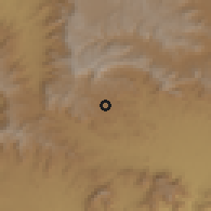 Shaded relief of the 59 km around Najd al-Jamā'ī, drawn from the GMTED2010 grid