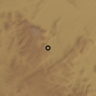 Shaded relief of the 59 km around Najjā, drawn from the GMTED2010 grid