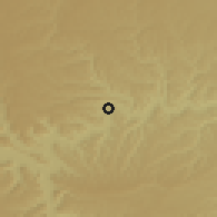 Shaded relief of the 59 km around Qasam, drawn from the GMTED2010 grid