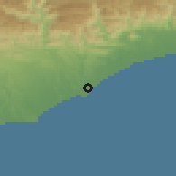 Shaded relief of the 59 km around Quşay'ir, drawn from the GMTED2010 grid