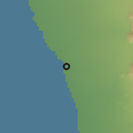 Shaded relief of the 59 km around Quţābā', drawn from the GMTED2010 grid