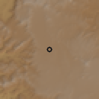 Shaded relief of the 59 km around Rişābah, drawn from the GMTED2010 grid