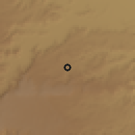 Shaded relief of the 59 km around Ruh̨ūb, drawn from the GMTED2010 grid
