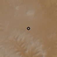 Shaded relief of the 59 km around Sanabān, drawn from the GMTED2010 grid