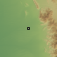Shaded relief of the 59 km around Šujaynah, drawn from the GMTED2010 grid