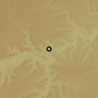 Shaded relief of the 59 km around Tarīm, drawn from the GMTED2010 grid