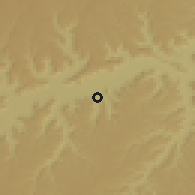 Shaded relief of the 59 km around Tarīs, drawn from the GMTED2010 grid