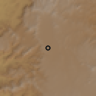 Shaded relief of the 59 km around Ţilh̨āmah, drawn from the GMTED2010 grid