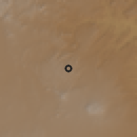 Shaded relief of the 59 km around al-Baradūn, drawn from the GMTED2010 grid