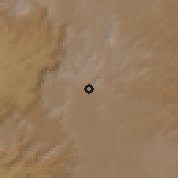 Shaded relief of the 59 km around Yakār, drawn from the GMTED2010 grid