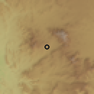 Shaded relief of the 60 km around Yifrus, drawn from the GMTED2010 grid