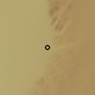 Shaded relief of the 60 km around Chama, drawn from the GMTED2010 grid