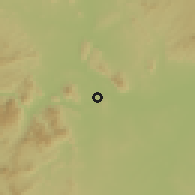 Shaded relief of the 59 km around Luangwa, drawn from the GMTED2010 grid