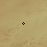 Shaded relief of the 59 km around Gwetera, drawn from the GMTED2010 grid