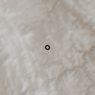 Shaded relief of the 59 km around Cala Cala, drawn from the GMTED2010 grid
