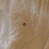 Shaded relief of the 58 km around Calama, drawn from the GMTED2010 grid