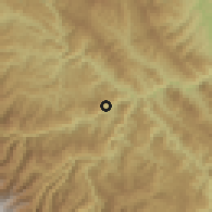 Shaded relief of the 59 km around Cangalli, drawn from the GMTED2010 grid