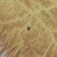 Shaded relief of the 59 km around Charopampa, drawn from the GMTED2010 grid