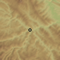 Shaded relief of the 59 km around Chimasi, drawn from the GMTED2010 grid