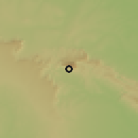 Shaded relief of the 59 km around Chochis, drawn from the GMTED2010 grid