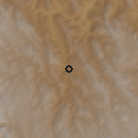 Shaded relief of the 59 km around Chuqui Chuqui, drawn from the GMTED2010 grid