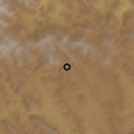 Shaded relief of the 59 km around Comarapa, drawn from the GMTED2010 grid