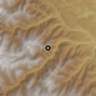Shaded relief of the 59 km around Consata, drawn from the GMTED2010 grid