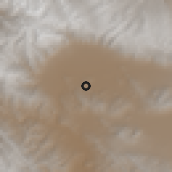 Shaded relief of the 59 km around Cotapachi, drawn from the GMTED2010 grid