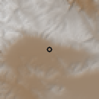 Shaded relief of the 59 km around Eity (1, drawn from the GMTED2010 grid