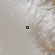 Shaded relief of the 59 km around El Alto, drawn from the GMTED2010 grid