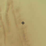 Shaded relief of the 59 km around El Espino, drawn from the GMTED2010 grid