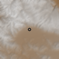 Shaded relief of the 59 km around El Paso, drawn from the GMTED2010 grid